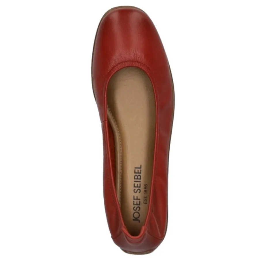 Best Balerinki damskie Josef Seibel FENJA 01 skórzane czerwony 74801 133 450 Damskie Balerinki