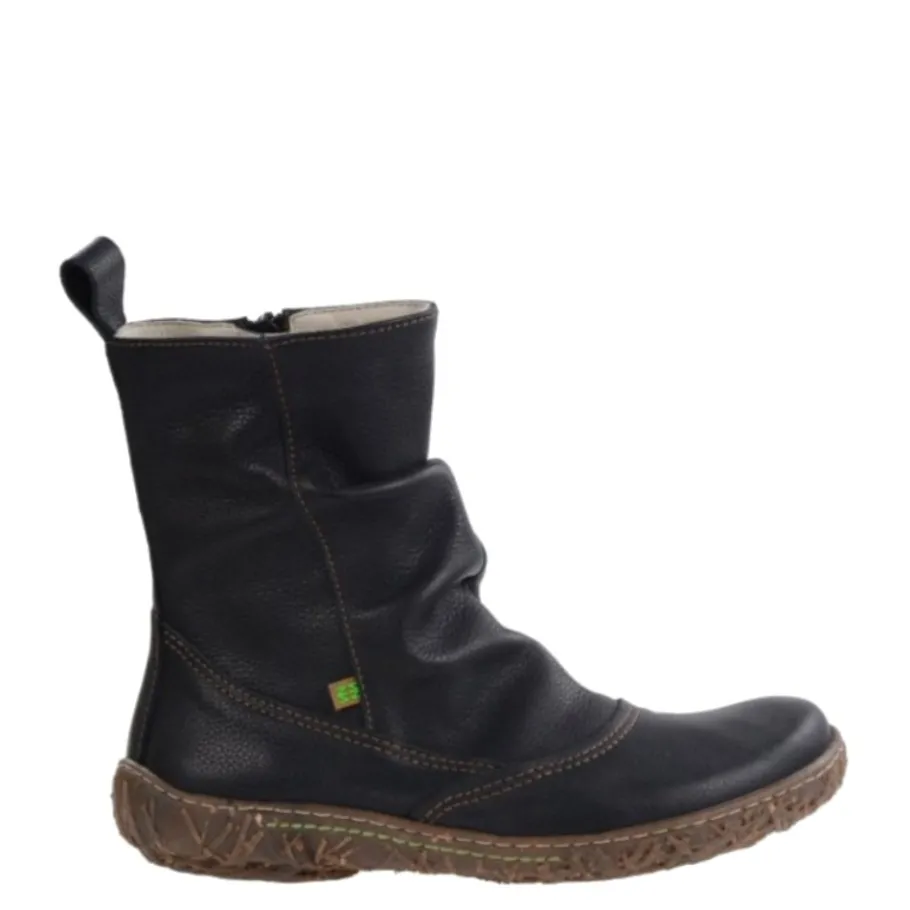 New Botki damskie El Naturalista N722 NIDA skórzane czarny Damskie Botki