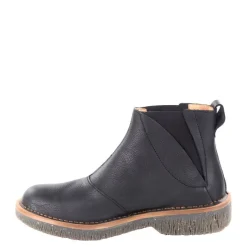 Clearance Botki damskie El Naturalista N5570 VULCANO skórzane czarny Damskie Botki