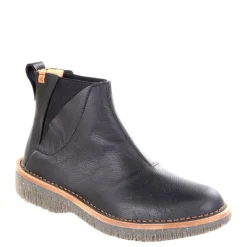 Clearance Botki damskie El Naturalista N5570 VULCANO skórzane czarny Damskie Botki