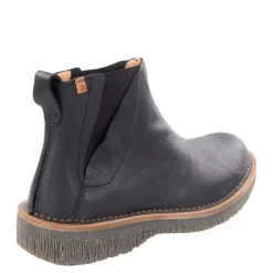 Clearance Botki damskie El Naturalista N5570 VULCANO skórzane czarny Damskie Botki