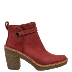 Clearance Botki damskie El Naturalista N5179 HAYA skórzane czerwony Damskie Botki