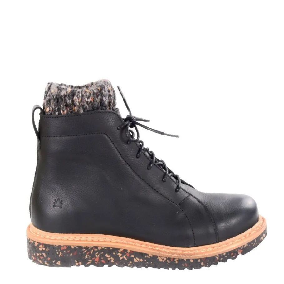 New Botki damskie El Naturalista N5552 PIZARRA skórzane czarny Damskie Botki