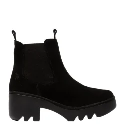 Discount Botki damskie Fly London TRIG 514 skórzane czarny P501514005 Damskie Sztyblety|Botki