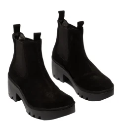 Discount Botki damskie Fly London TRIG 514 skórzane czarny P501514005 Damskie Sztyblety|Botki