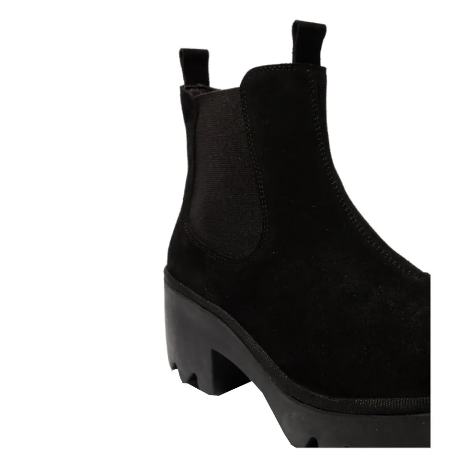 Discount Botki damskie Fly London TRIG 514 skórzane czarny P501514005 Damskie Sztyblety|Botki