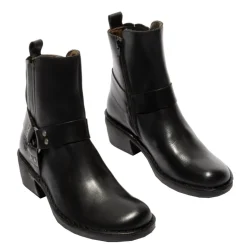 Outlet Botki damskie Fly London MEBI skórzane czarny P211123000 Damskie Botki