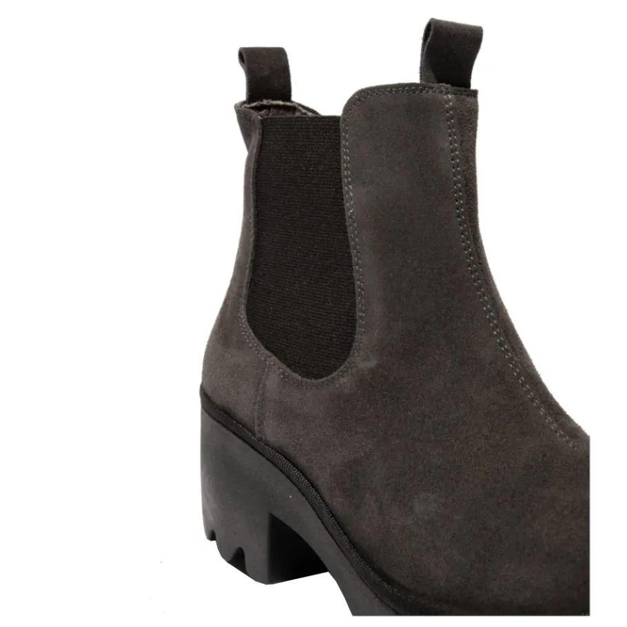 Sale Botki damskie Fly London TRIG 514 skórzane brązowy P501514008 Damskie Sztyblety|Botki