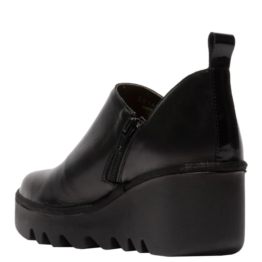 Best Botki damskie Fly London BELI 458 skórzane czarny P501458000 Damskie Półbuty|Botki