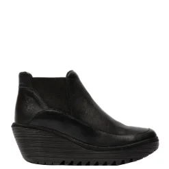 Outlet Botki damskie Fly London YOFI 507 skórzane czarny P501507000 Damskie Botki