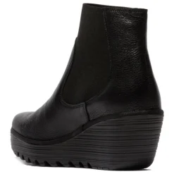 Outlet Botki damskie Fly London YADE 398 skórzane czarny P501398000 Damskie Botki