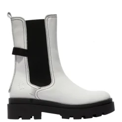 Sale Botki damskie Fly London JUDY 819 skórzane biały P144819001 Damskie Botki