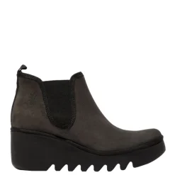 Outlet Botki damskie Fly London BYNE 349 skórzane szary P501349021 Damskie Botki