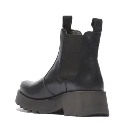 Outlet Botki damskie Fly London MEDI 789 skórzane czarny P144789000 Damskie Botki