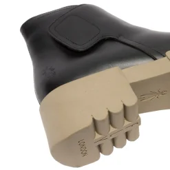 Discount Botki damskie Fly London ENDO 006 skórzane czarno beżowy P145006001 Damskie Botki