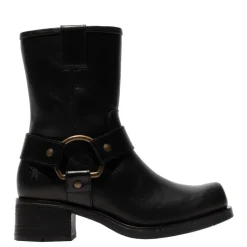 Clearance Botki damskie Fly London REVA 010 skórzane czarny P145010000 Damskie Botki