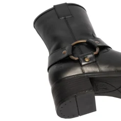 Clearance Botki damskie Fly London REVA 010 skórzane czarny P145010000 Damskie Botki