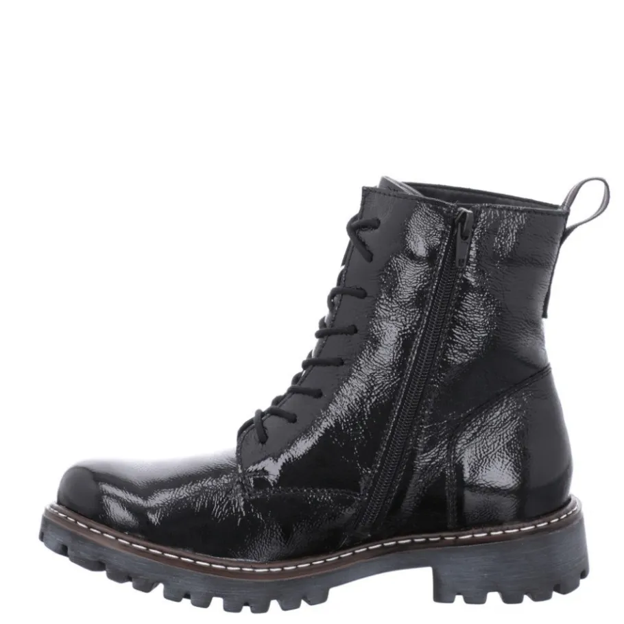 New Botki damskie Josef Seibel MARTA 02 skórzane czarny 85202 VL50 100 Damskie Botki