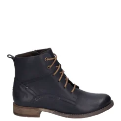 Online Botki damskie Josef Seibel SIENNA 95 skórzane niebieski 99695 MI720 530 Damskie Botki