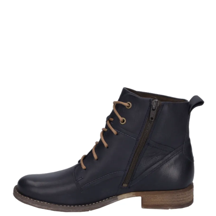 Online Botki damskie Josef Seibel SIENNA 95 skórzane niebieski 99695 MI720 530 Damskie Botki