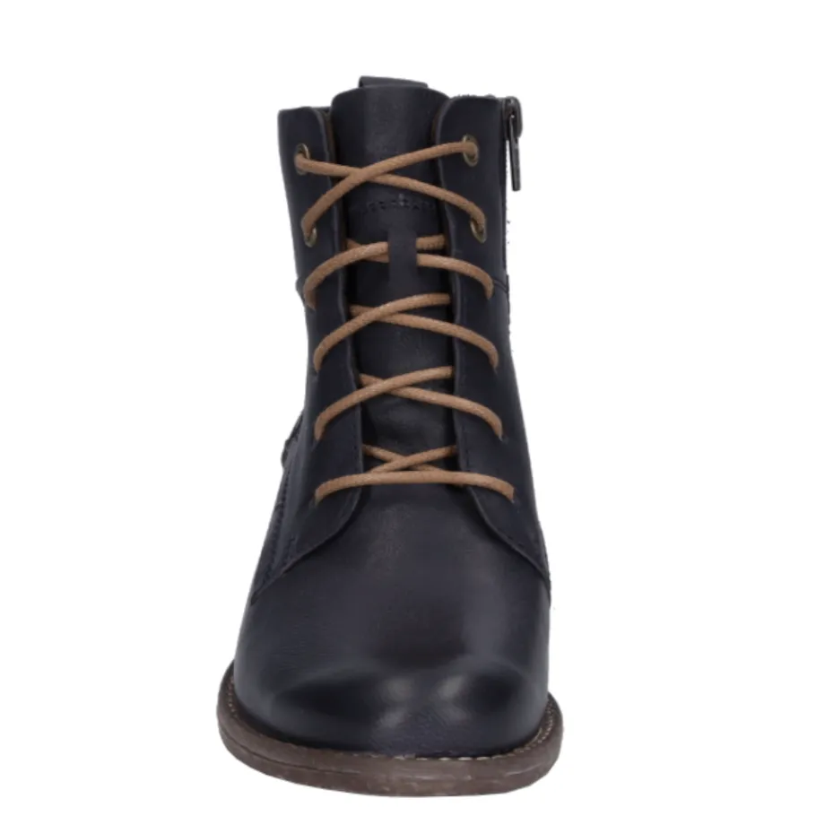Online Botki damskie Josef Seibel SIENNA 95 skórzane niebieski 99695 MI720 530 Damskie Botki