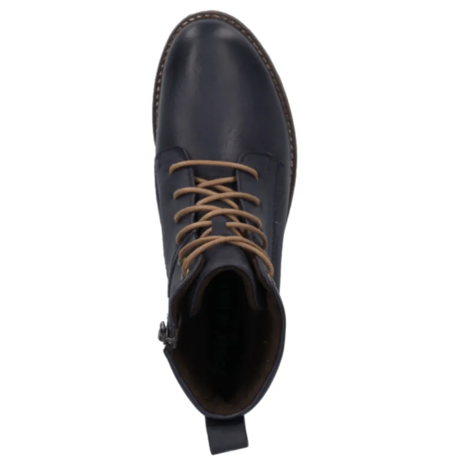Online Botki damskie Josef Seibel SIENNA 95 skórzane niebieski 99695 MI720 530 Damskie Botki