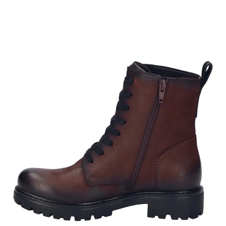 Botki damskie Josef Seibel Melinda 02 skórzane bordowe 89402 VL094 410 Damskie Botki