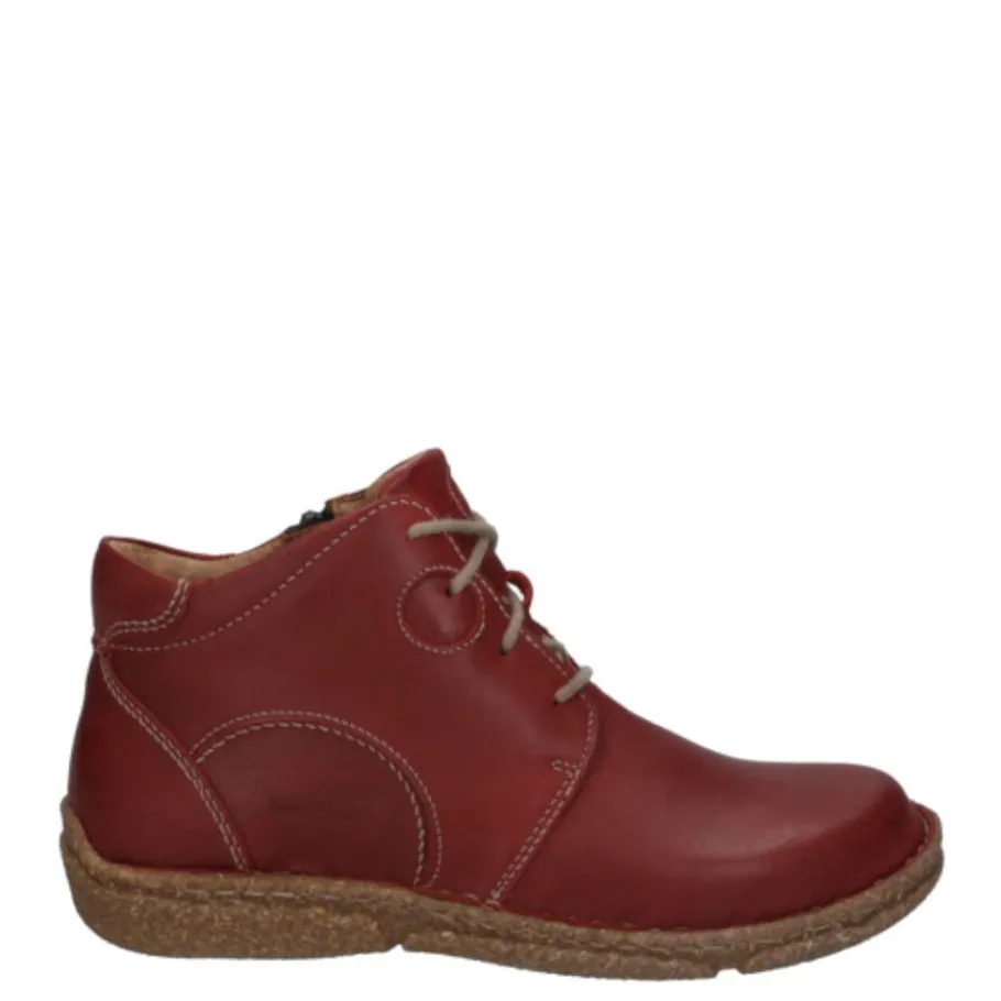 Discount Botki damskie Josef Seibel NEELE 46 skórzane czerwony 85146 950 450 Damskie Botki