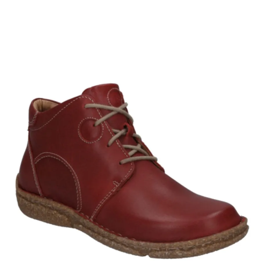 Discount Botki damskie Josef Seibel NEELE 46 skórzane czerwony 85146 950 450 Damskie Botki