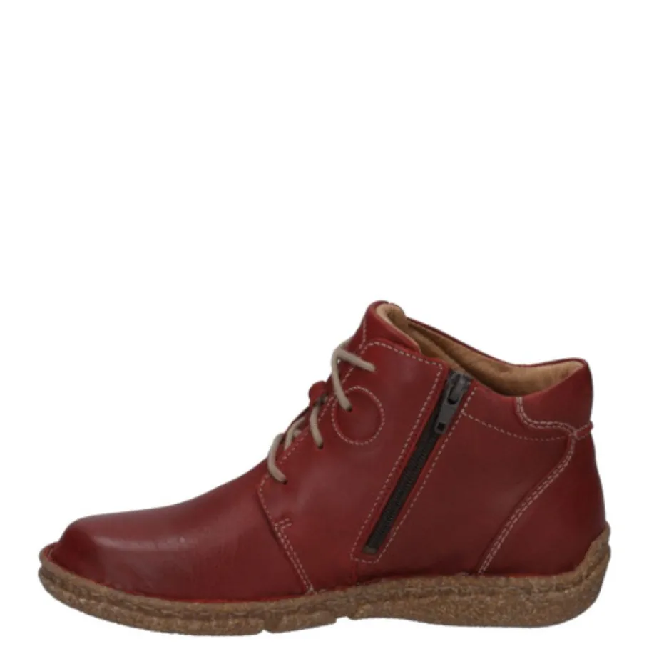 Discount Botki damskie Josef Seibel NEELE 46 skórzane czerwony 85146 950 450 Damskie Botki