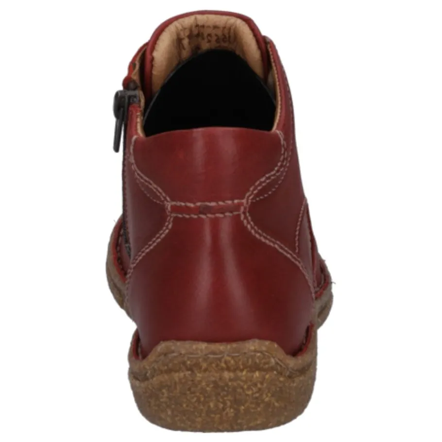 Discount Botki damskie Josef Seibel NEELE 46 skórzane czerwony 85146 950 450 Damskie Botki