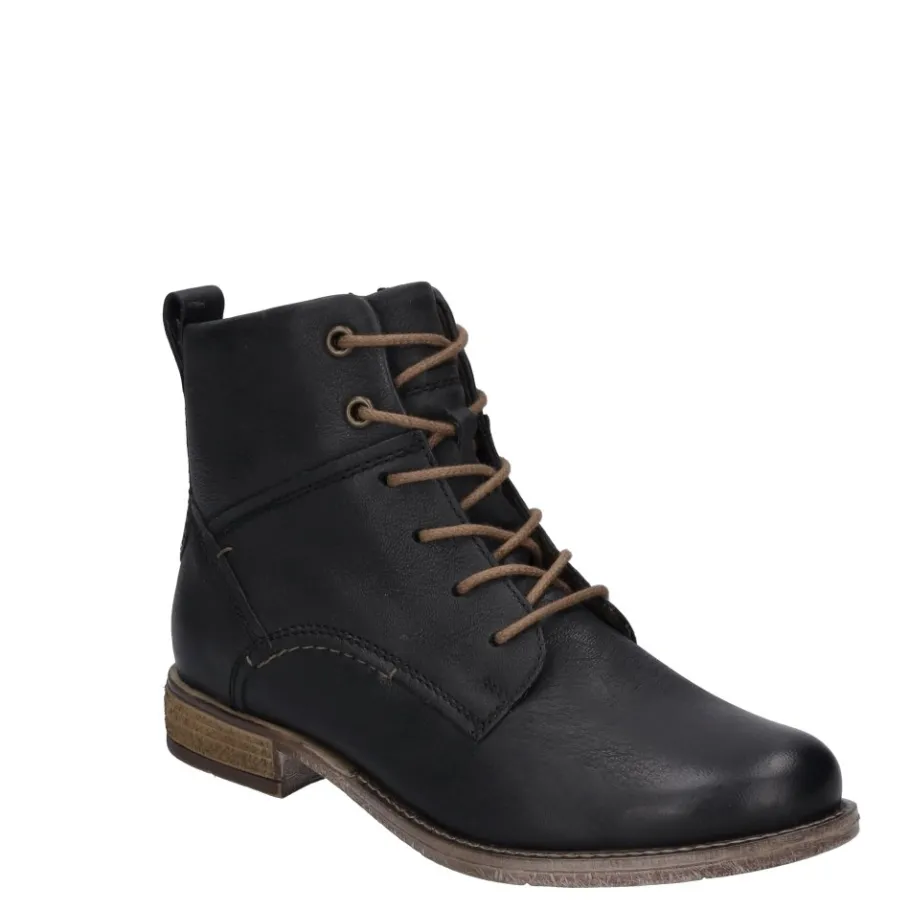 Clearance Botki damskie Josef Seibel SIENNA 95 skórzane czarny 99695 MI720 100 Damskie Botki