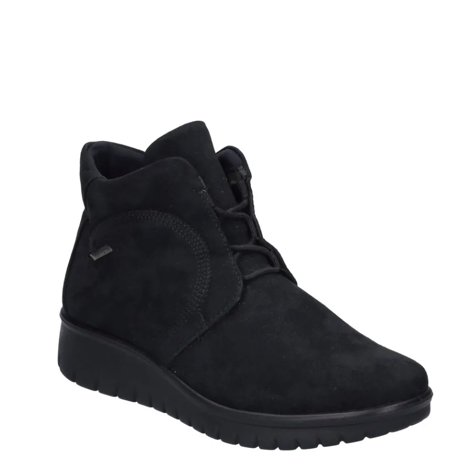 Outlet Botki damskie Josef Seibel CALAIS 80 czarny 55350 MA191 100 Damskie Botki