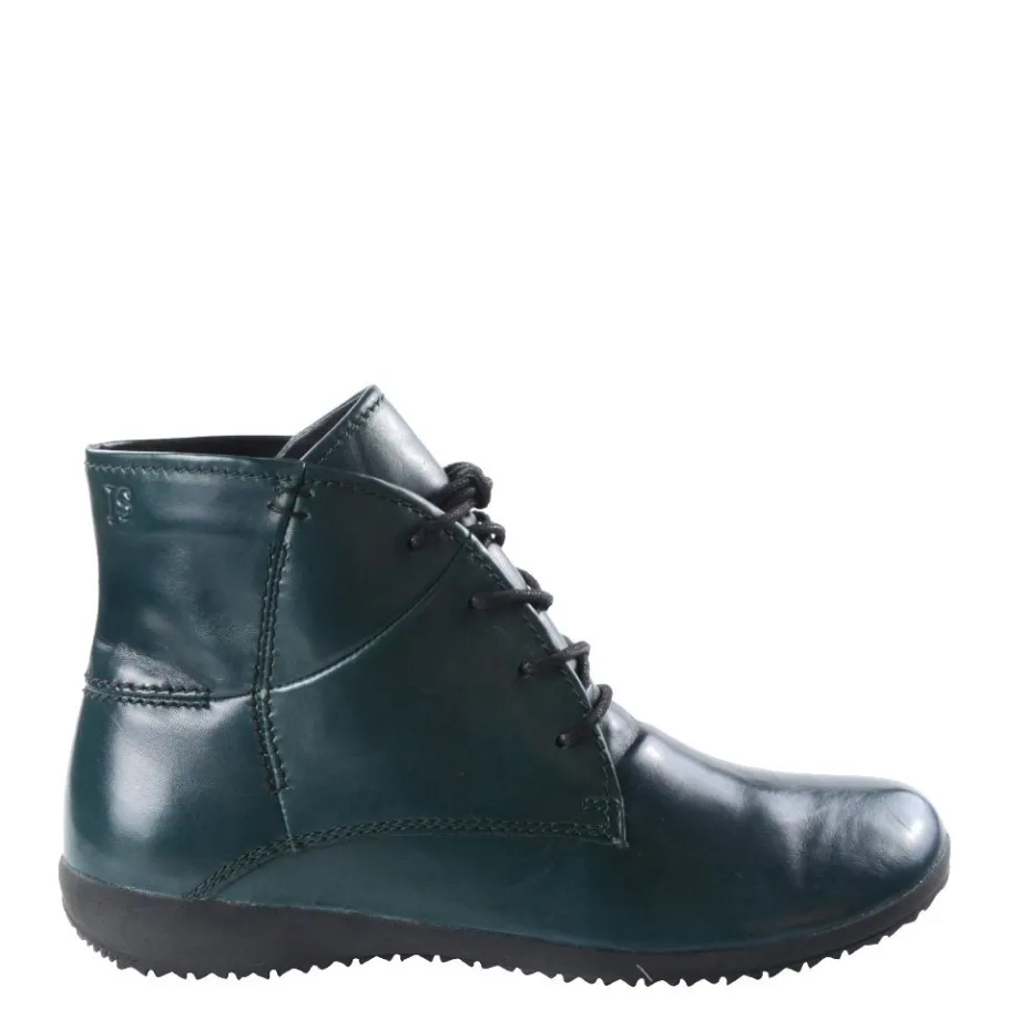Sale Botki damskie Josef Seibel NALY 09 skórzane zielony 79709 VL971 640 Ocieplane Damskie Botki