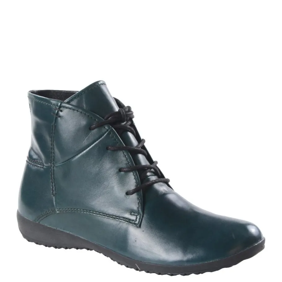 Sale Botki damskie Josef Seibel NALY 09 skórzane zielony 79709 VL971 640 Ocieplane Damskie Botki