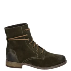 Discount Botki damskie Josef Seibel SIENNA 70 skórzane zielony 99670 MI944 615 Damskie Botki