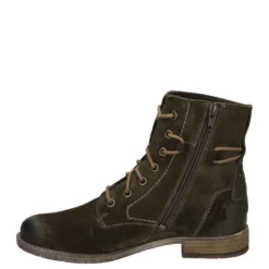 Discount Botki damskie Josef Seibel SIENNA 70 skórzane zielony 99670 MI944 615 Damskie Botki