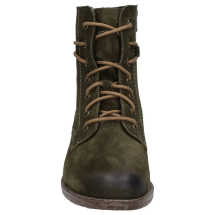 Discount Botki damskie Josef Seibel SIENNA 70 skórzane zielony 99670 MI944 615 Damskie Botki