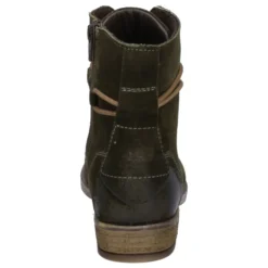 Discount Botki damskie Josef Seibel SIENNA 70 skórzane zielony 99670 MI944 615 Damskie Botki