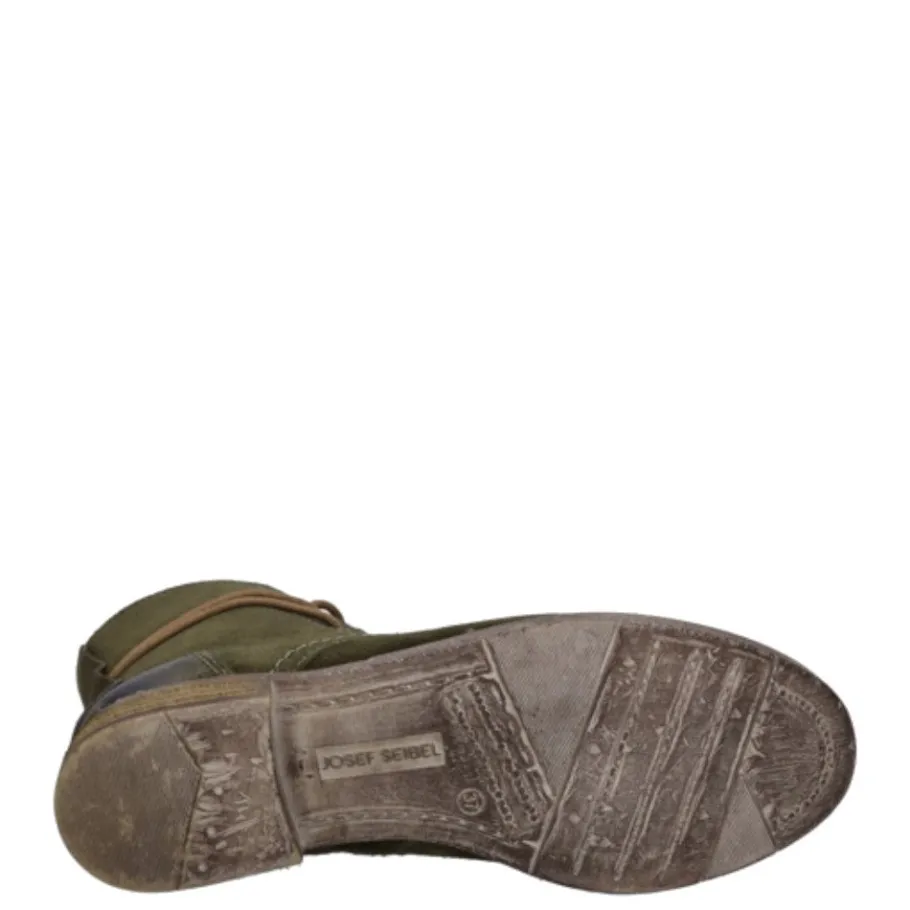 Discount Botki damskie Josef Seibel SIENNA 70 skórzane zielony 99670 MI944 615 Damskie Botki