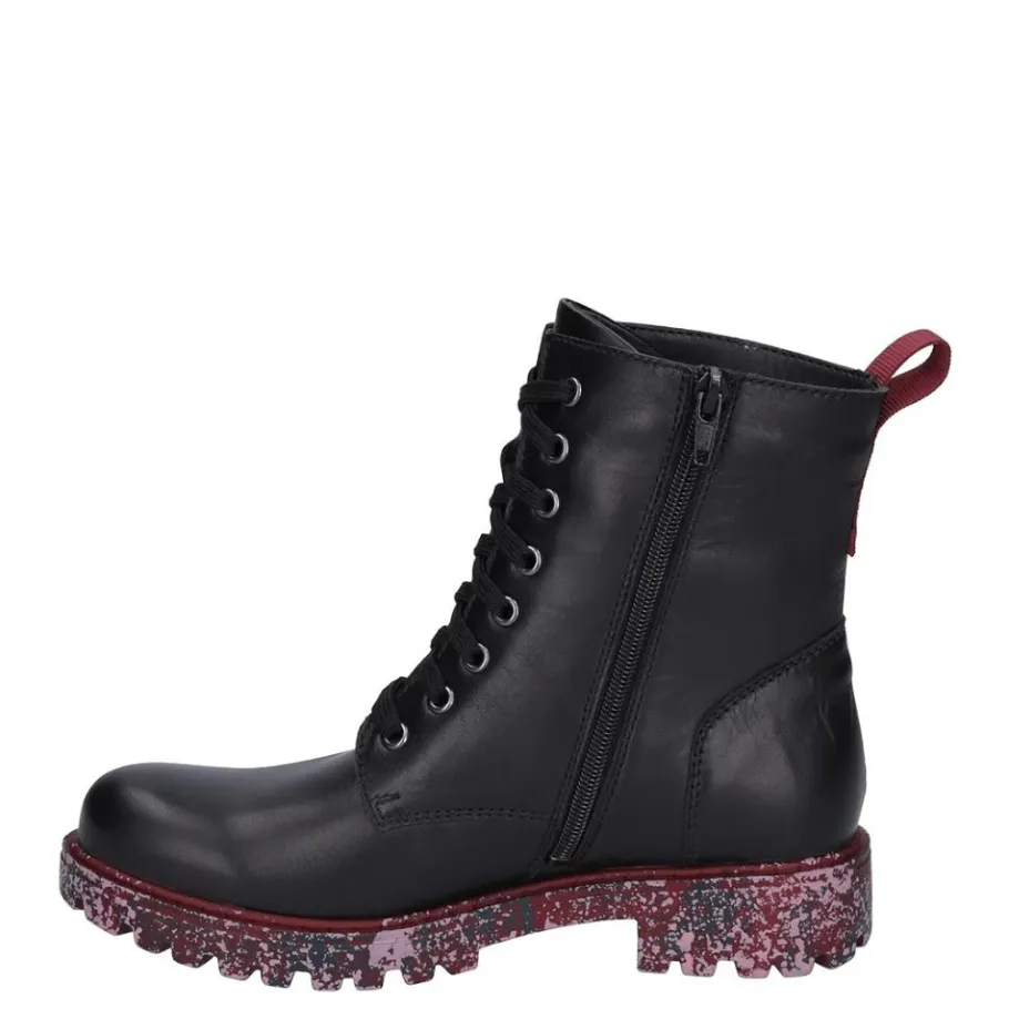 Clearance Botki damskie Josef Seibel MARTA 16 skórzane czarny 85216 VL96 101 Damskie Botki