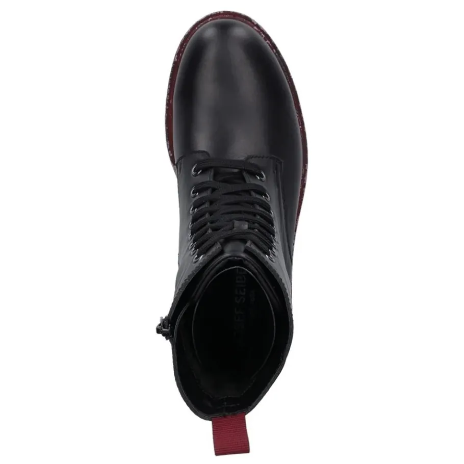 Clearance Botki damskie Josef Seibel MARTA 16 skórzane czarny 85216 VL96 101 Damskie Botki