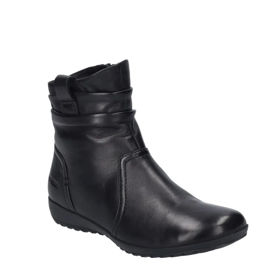 Discount Botki damskie Josef Seibel NALY 63 skórzane czarny 79763 VL971 100 Damskie Botki