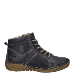 Discount Botki damskie Josef Seibel FELICIA 01 skórzane niebieski 89201 VL302 531 Damskie Botki