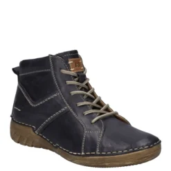 Discount Botki damskie Josef Seibel FELICIA 01 skórzane niebieski 89201 VL302 531 Damskie Botki