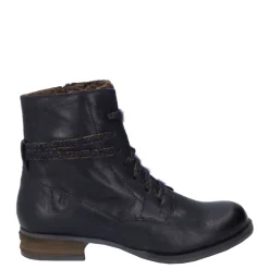 Sale Botki damskie Josef Seibel SANJA 18 skórzane niebieski 76518 VL160 530 Ocieplane Damskie Botki