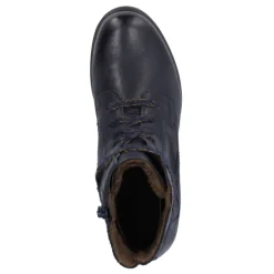 Sale Botki damskie Josef Seibel SANJA 18 skórzane niebieski 76518 VL160 530 Ocieplane Damskie Botki