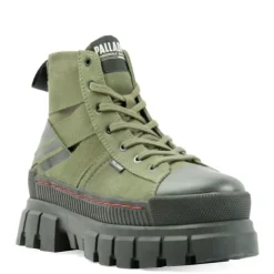 Clearance Botki damskie Palladium REVOLT HI ARMY zielony 98579-309 Damskie Trampki