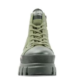 Clearance Botki damskie Palladium REVOLT HI ARMY zielony 98579-309 Damskie Trampki