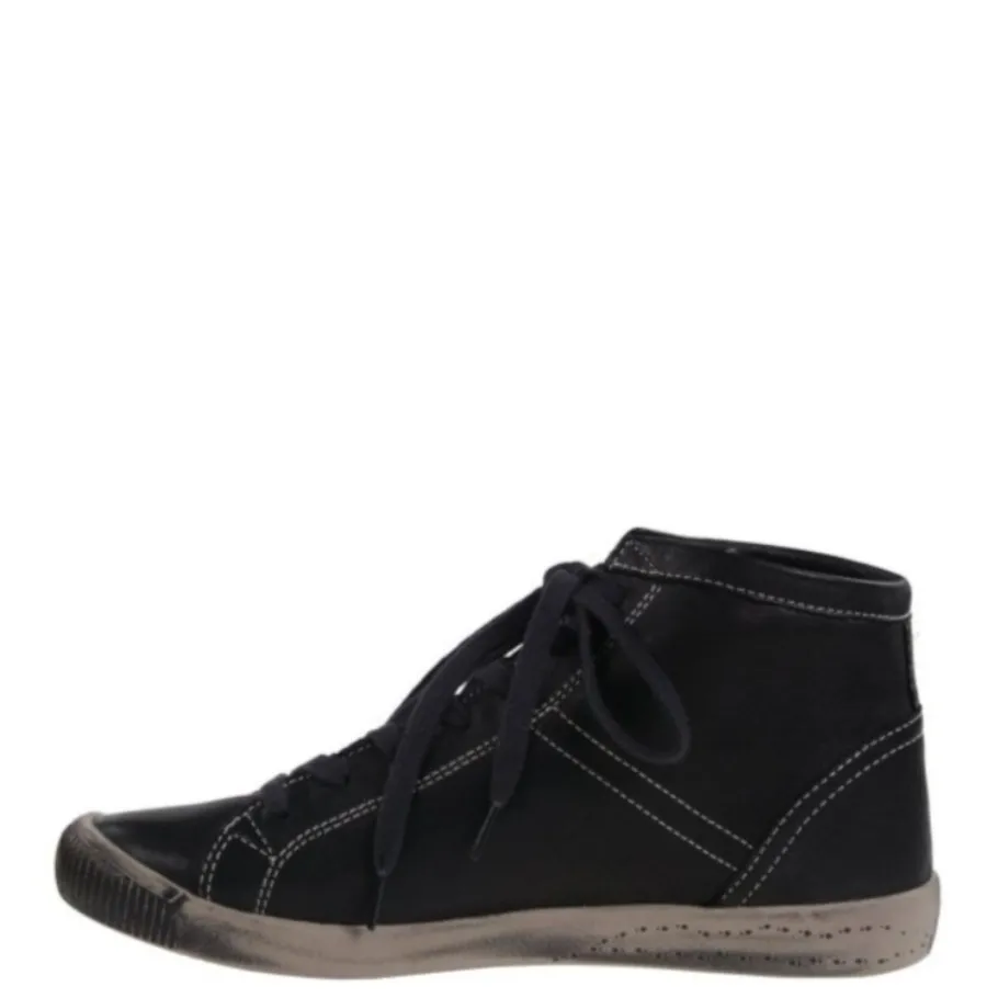 Sale Botki damskie Softinos ISLEEN skórzane czarny P900268046 Damskie Botki